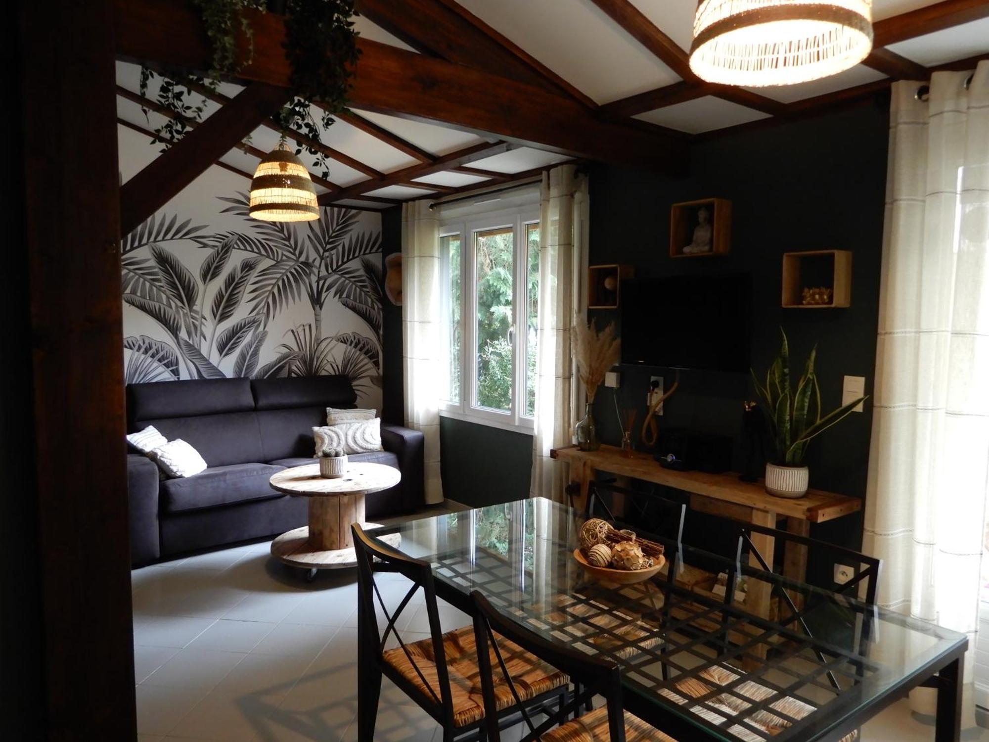 Le Cottage Exotique Du Lutin Many & Son Bain Nordique Saint-Christophe-Sur-Conde Exterior foto